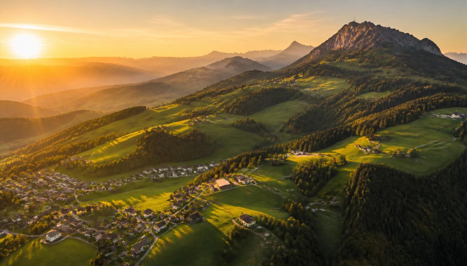Vorarlberg bei Sonnenaufgang